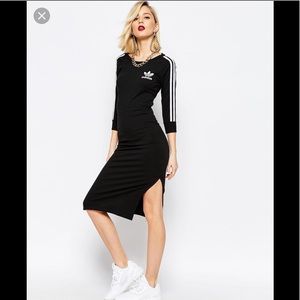 Xsmall stretchy material adidas slit dress